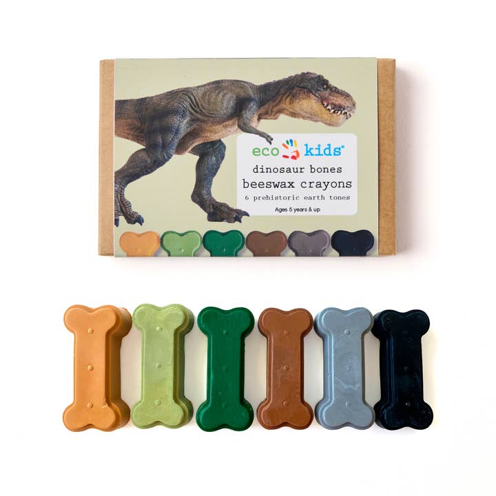 elseware unplug / eco-kids - Wholesale Crayons - Kids & Baby - Beeswax Crayons - Dinosaur Bone - 6 Eco-Friendly Colors