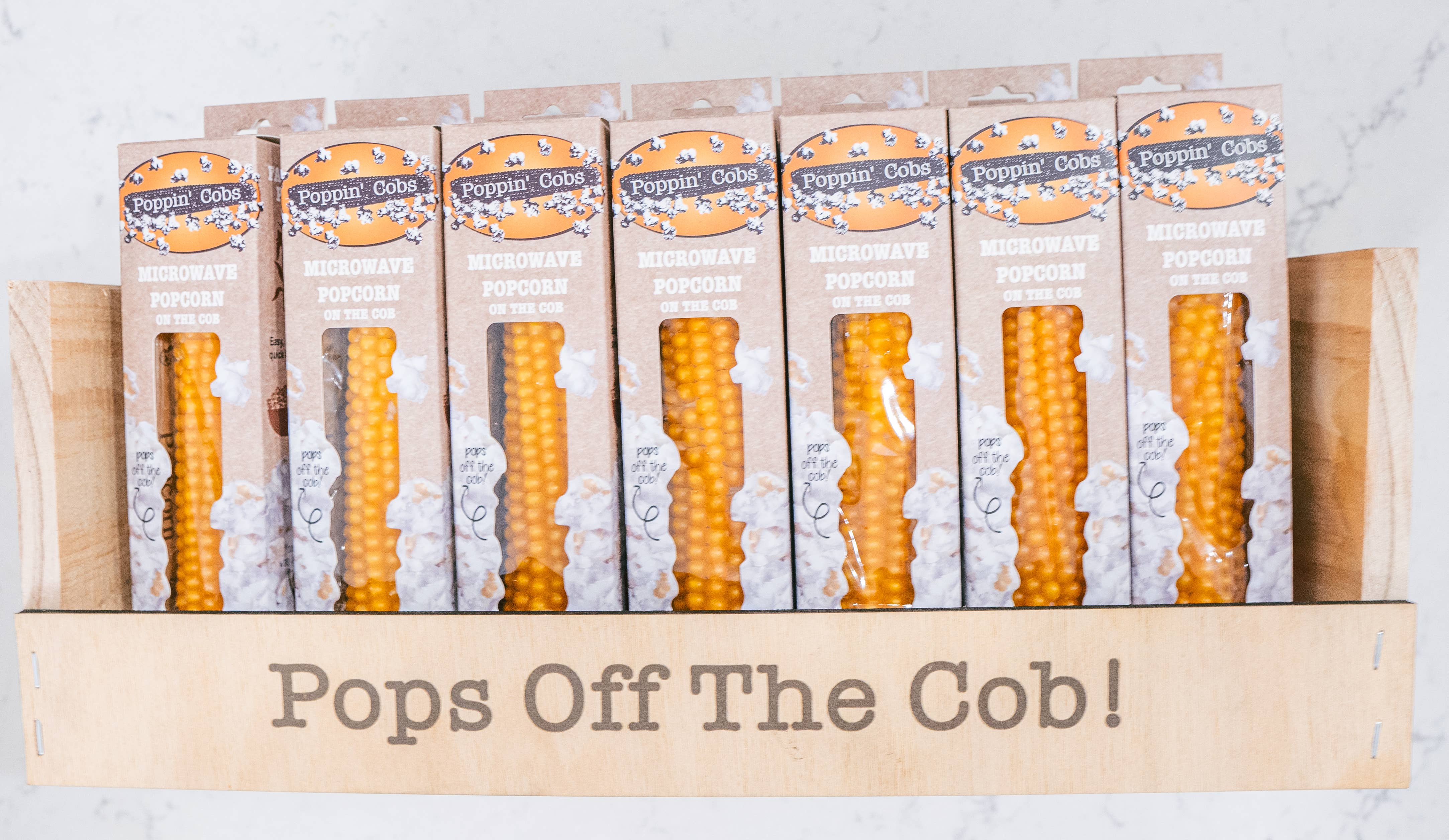 Poppin' Cobs Popcorn - Wholesale Popcorn - Microwave Popcorn - Single Pack with Counter Display1