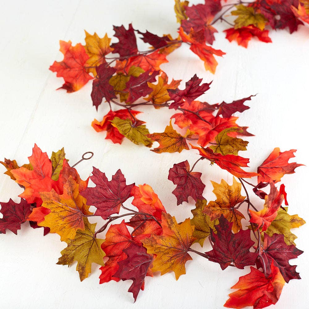 Factory Direct Craft - Wholesale Artificial Flowers - 6' Autumn Maple Leaf Garland 0