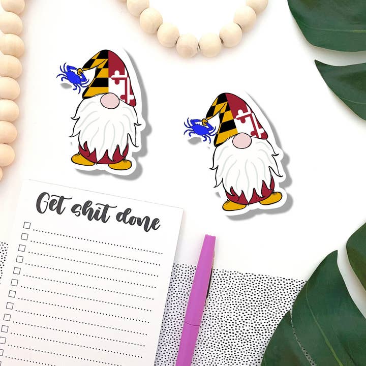 Jami Creates - Wholesale Sticker - Maryland Garden Gnome Sticker 3”