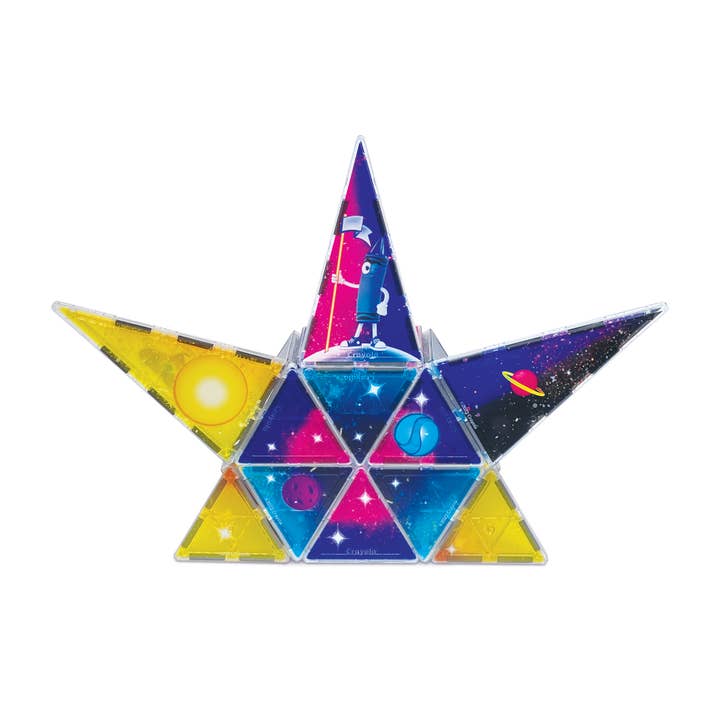 CreateOn - Wholesale Building Set - Kids - Crayola Cosmic Magnetic Tiles 40-Piece Set