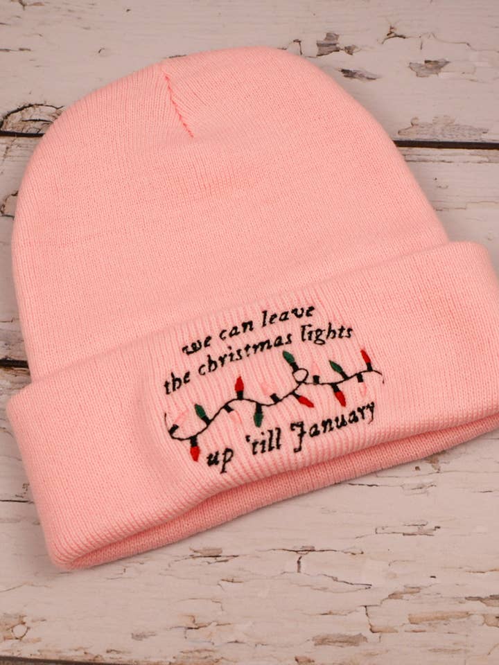We can keep the Christmas Light up, Lover Beanie for wholesale by Hat & Rabbit