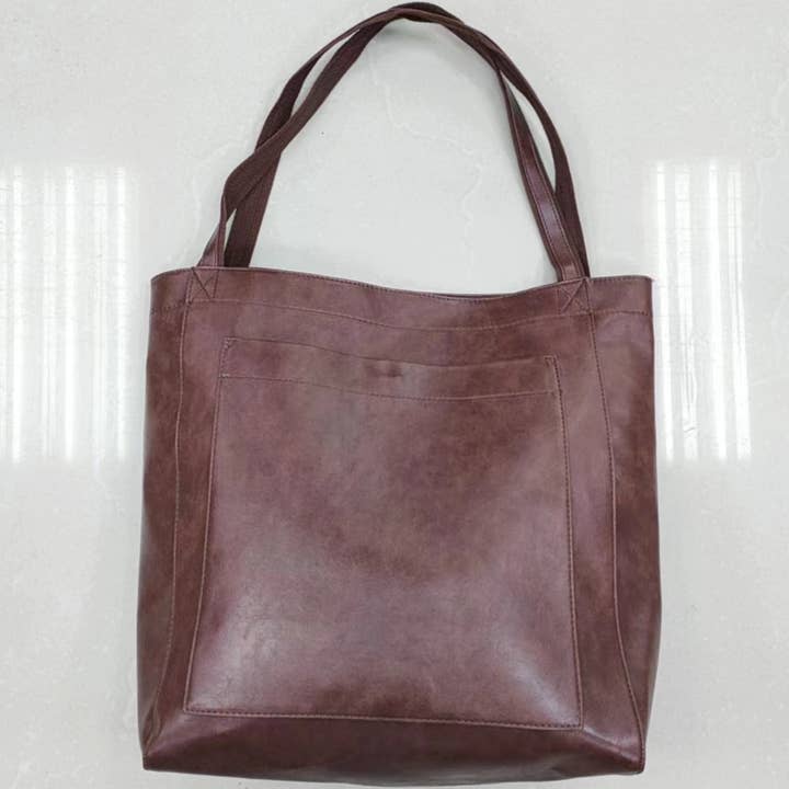 ACCITY - Wholesale Tote Bag - Women's - WOMEN SOFT PU LEATHER TOTE BAG_CWAB056120