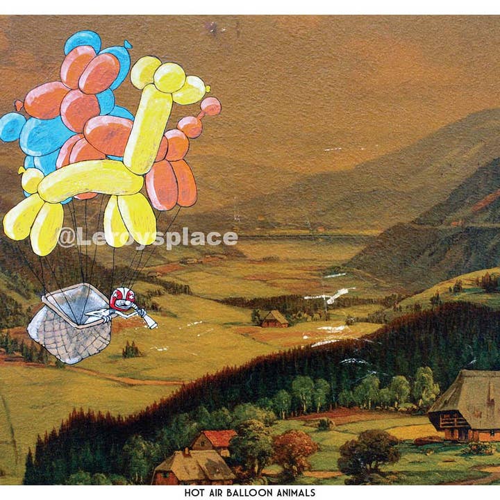 Stampa 8,5x11" - Animali in mongolfiera per la vendita all'ingrosso da parte di Leroy's Place