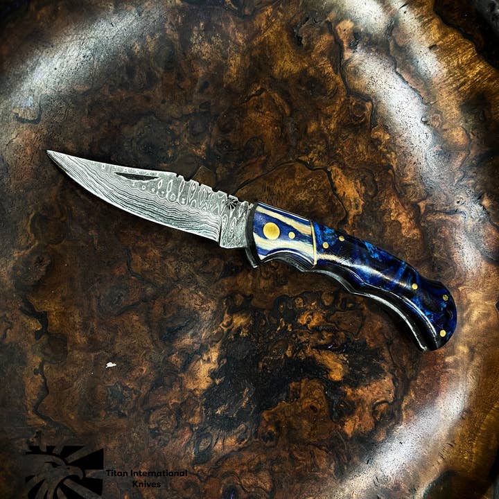 TF-062 Titan Celestial Damascus Fickkniv för wholesale av Titan International