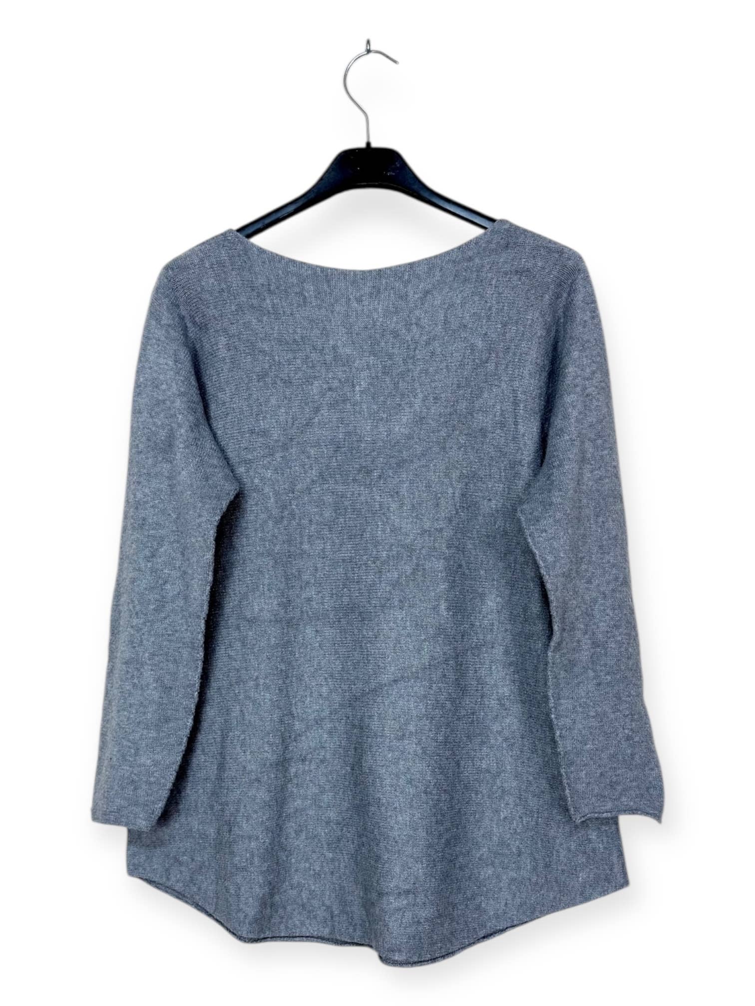 Lucky Nana - Wholesale Knit Sweater - Women's - AH 3167 - V-Neck Sweater with Bichette Flocking25