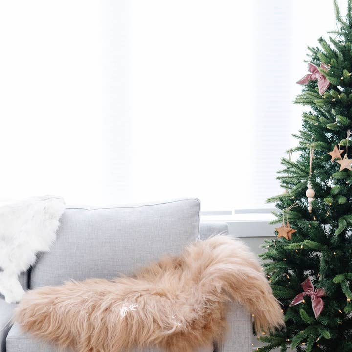 Black Sheep (White Light) - Wholesale Area Rug - Camel Icelandic Sheepskin Throw Rug2