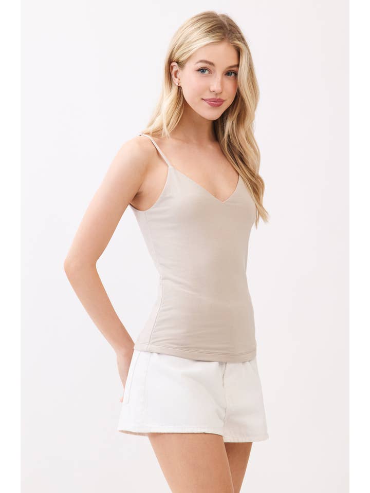 Final Touch - Wholesale Camisole - Women's - DOUBLE LAYERED V- NECK CAMI TOP - VT1613110