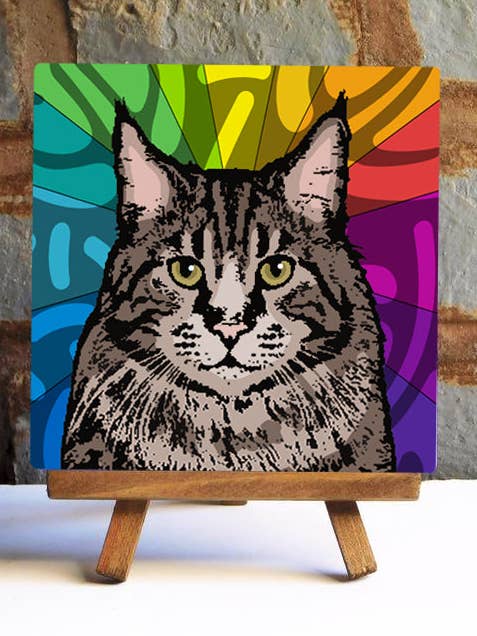 Keramikfliese Maine Coon Cat für den Großhandel von Sabyloo