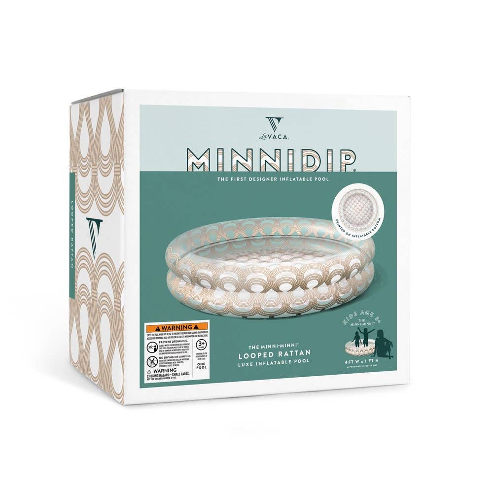 Beige Minnidip Pool in Looped Rattan Minni-minni for wholesale on Faire5