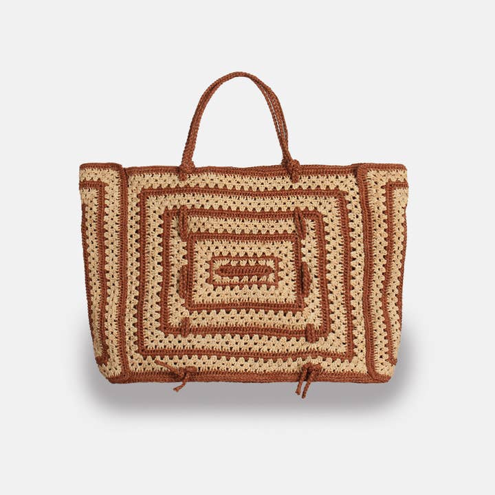 SANS-ARCIDET PARIS - Wholesale Tote Bag - Women's - Coco - Two-tone raffia tote bag10