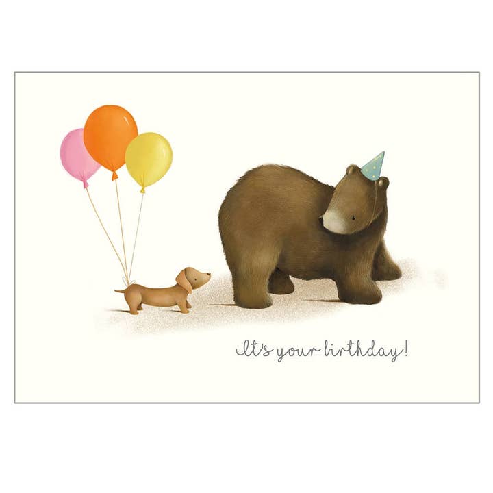 Bjørn & Hvalp - Fødselsdagskort for engroshandel hos Legacy