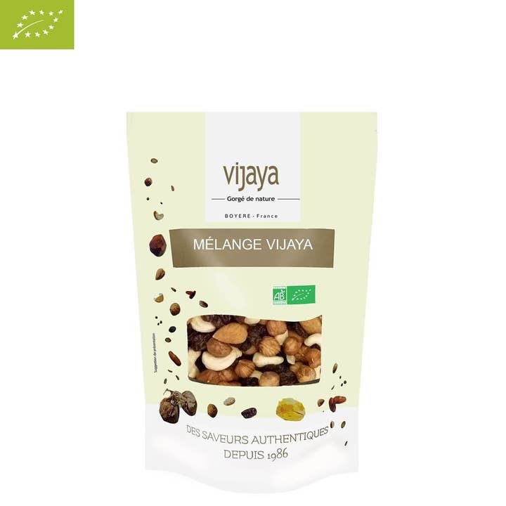 VIJAYA - SAS J.L. BOYERE - Wholesale Nuts - Mél VIJAYA (Grape, Hazelnut, Cashew, Almond) -500g-Organic*