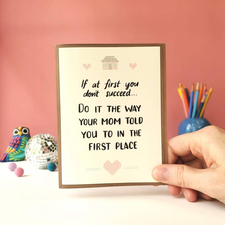 Biglietto «Do It» per la festa della mamma, ecologico e simpatico per la vendita all'ingrosso da parte di Shawna Smyth Studio