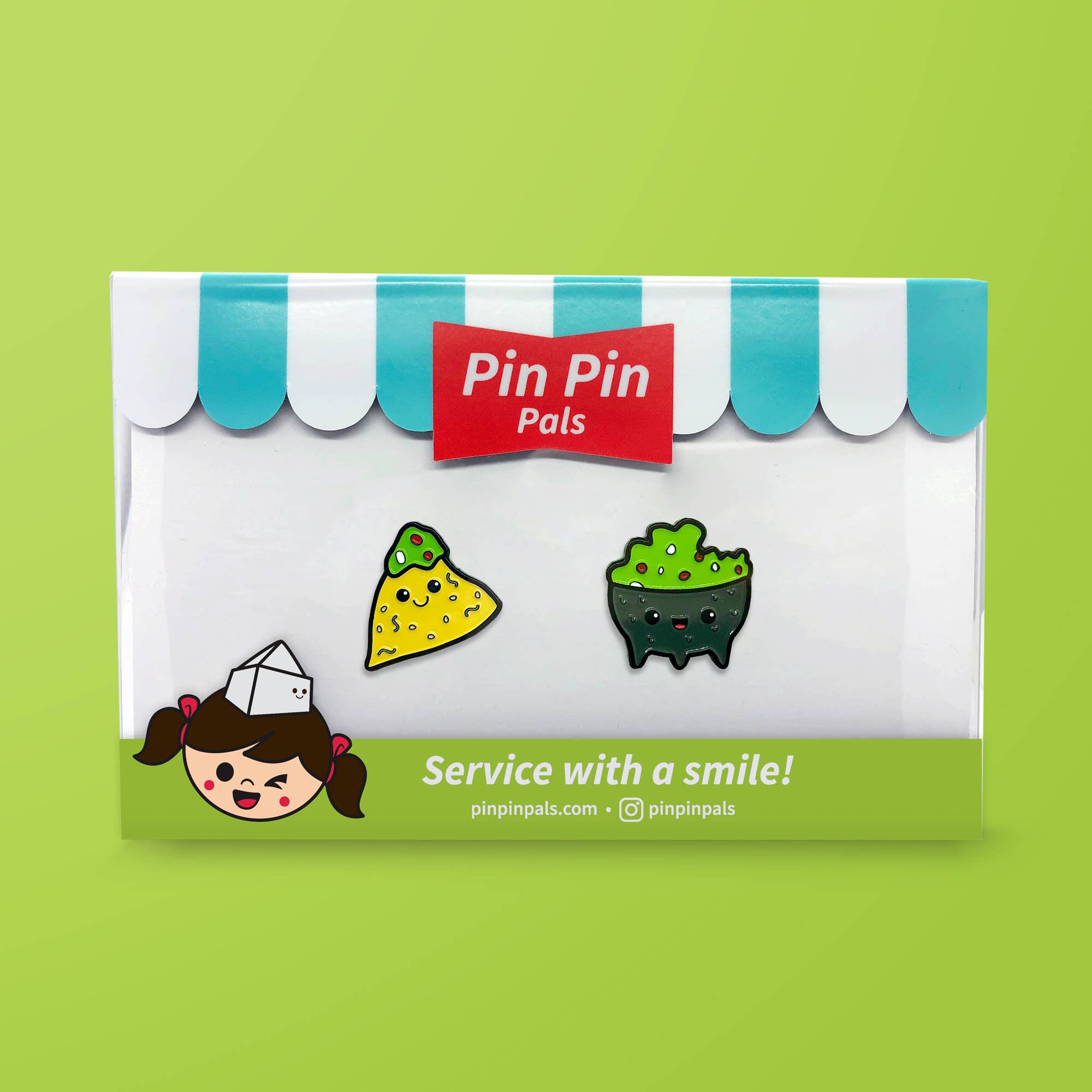 Pals & Co. - Wholesale Lapel Pin/Button - Chip & Guac Enamel Pin Set1