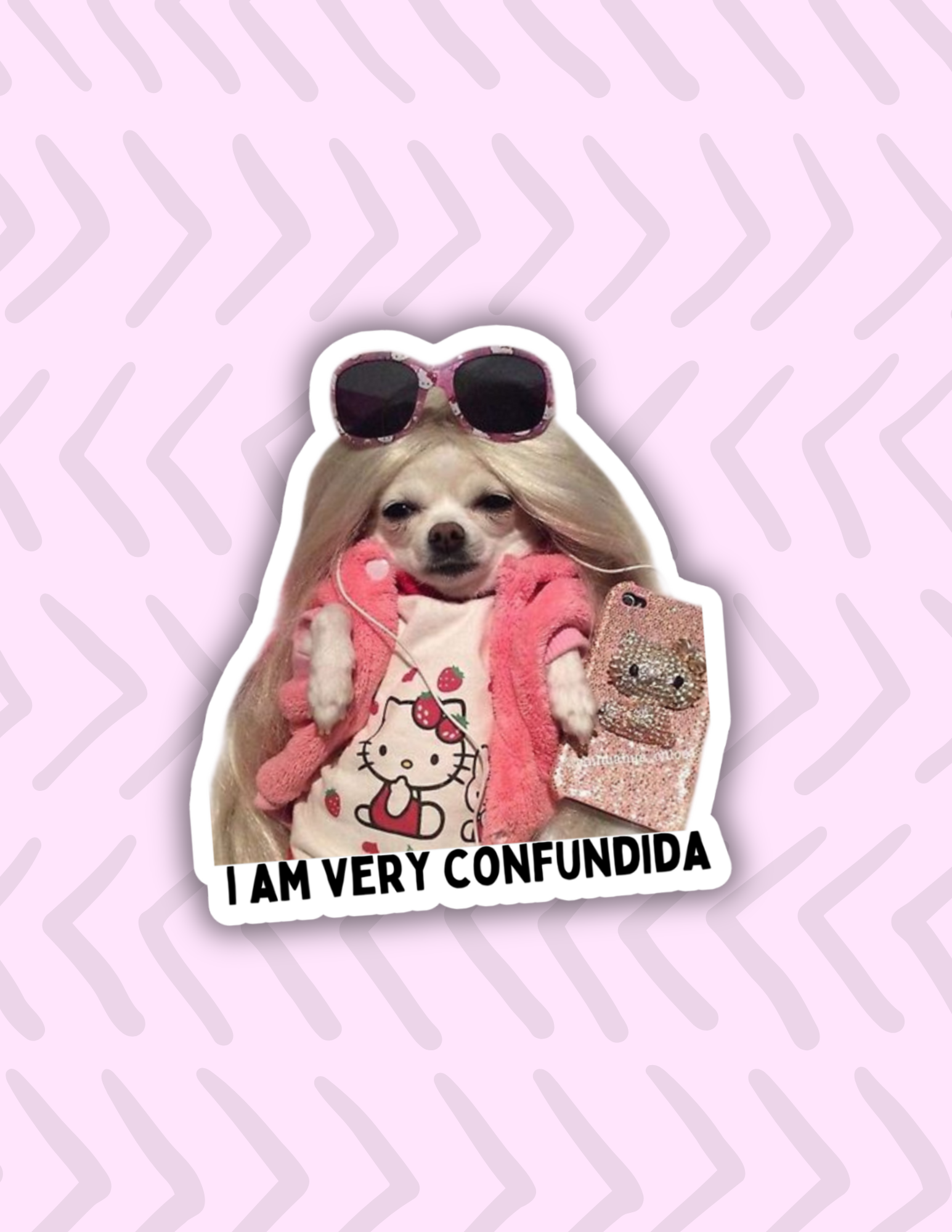 Lalatina Shop – Engroshandel Klistermærke – Jeg er meget forvirret sjov latina klistermærke, spanske mærkater0