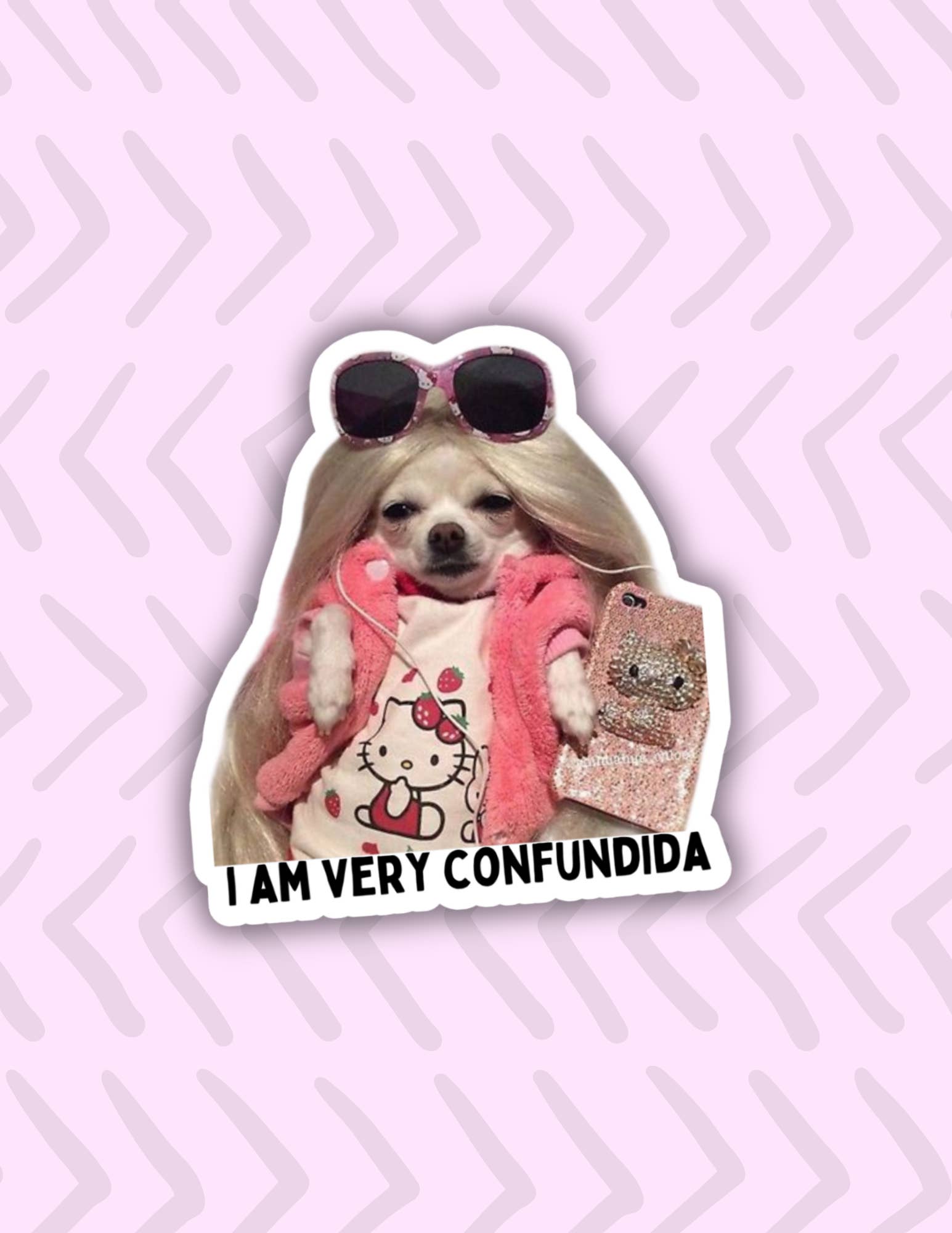 Lalatina Shop – Engroshandel Klistermærke – Jeg er meget forvirret sjov latina klistermærke, spanske mærkater