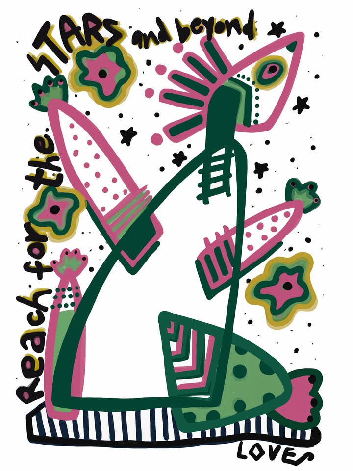 "Reach for the stars" Art Print for wholesale by LOVELEEN®️