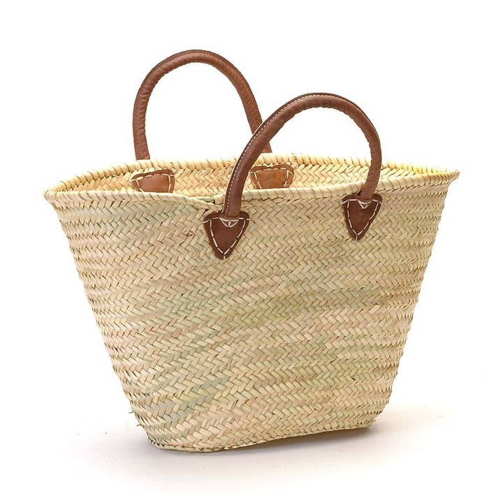 PROVENCE MARKET bag with LEATHER HANDLE for wholesale by Bacon Basketware