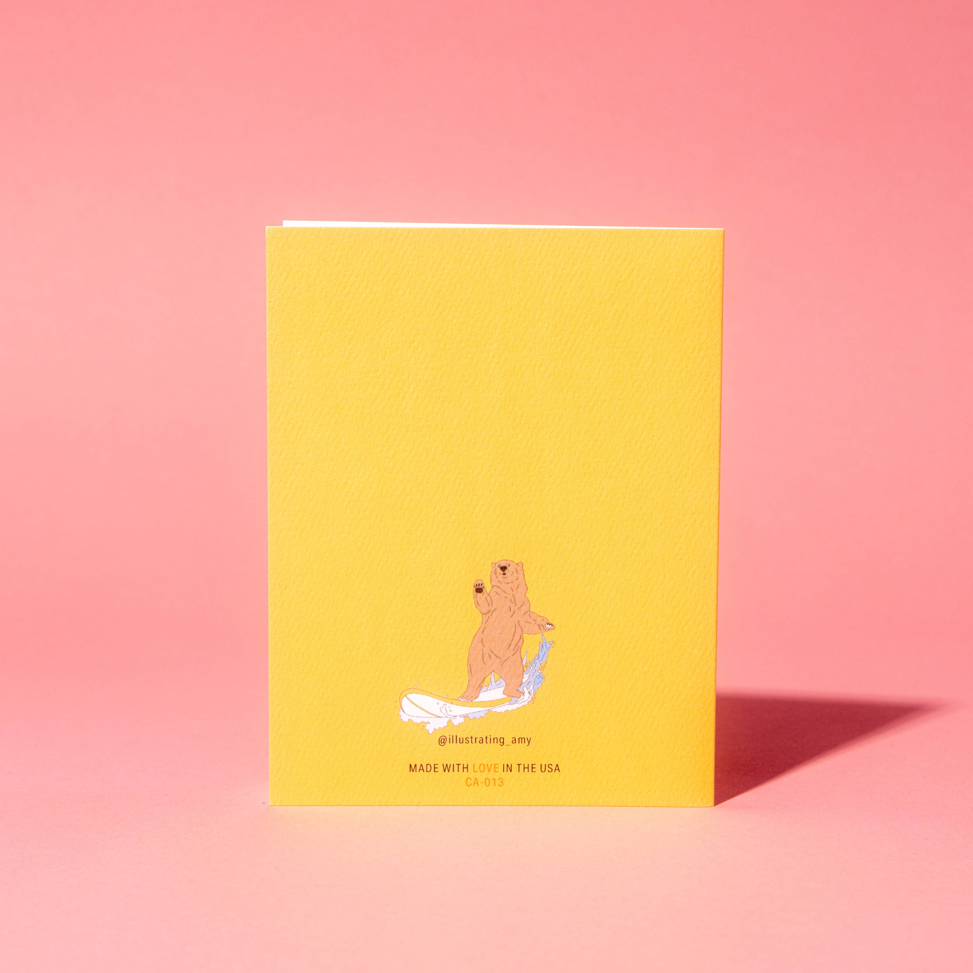 Illustrating Amy - Wholesale Travel Card - Hi From California Bear Card3