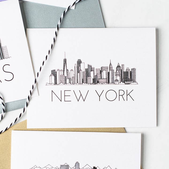 BLANCO KAART „NEW YORK SKYLINE” voor wholesale door LO in LONDON®