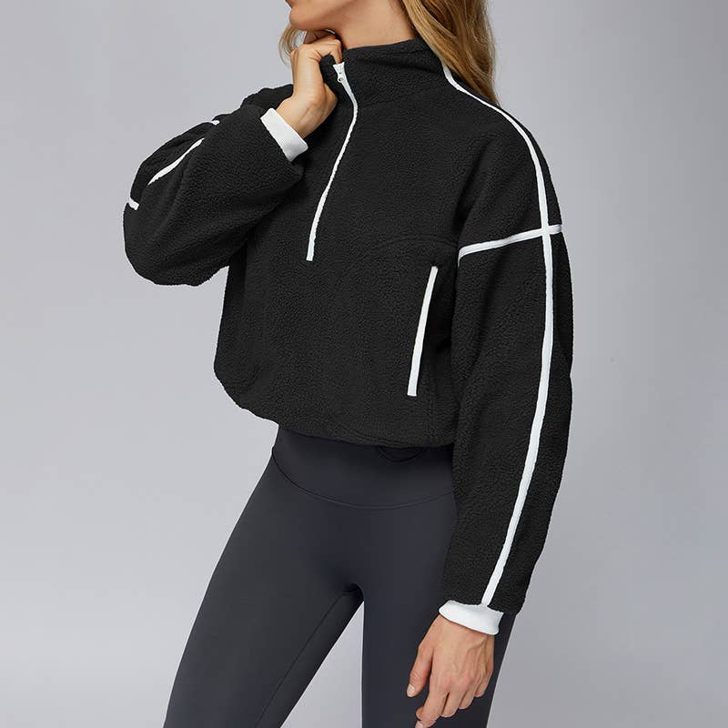 WONDERXFANS - Wholesale Athletic Jacket - Women's - Stand collar windproof sports jacket15