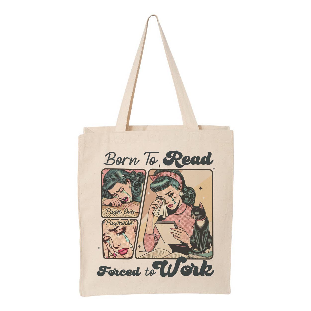 Lucky Luna Apparel - Wholesale Tote Bag - Women's - Pages Over Paychecks Tote Bag0