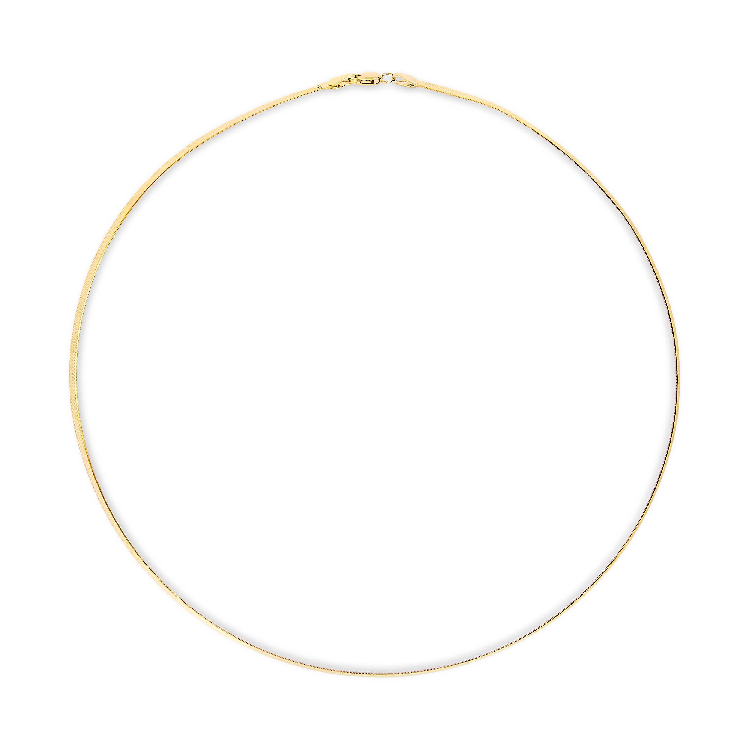 Infinite Jewels - Vendita all'ingrosso Collane a catena e maglie - Collana a catena imperiale a spina di pesce solida in oro giallo 14K da 2,8 mm unisex - 46 cm2