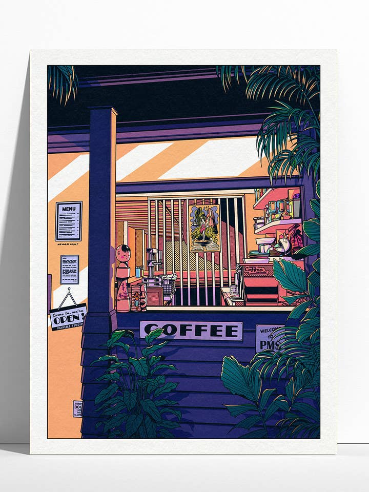 NIGHT COFFEE Print for engroshandel hos Paiheme Studio