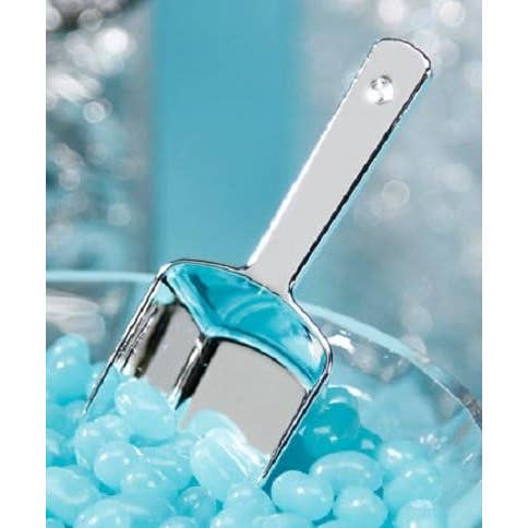 Pelles à bonbons en plastique argentées David Tutera de 5-3/8" - Paquet de 4 pour la vente par Factory Direct Craft