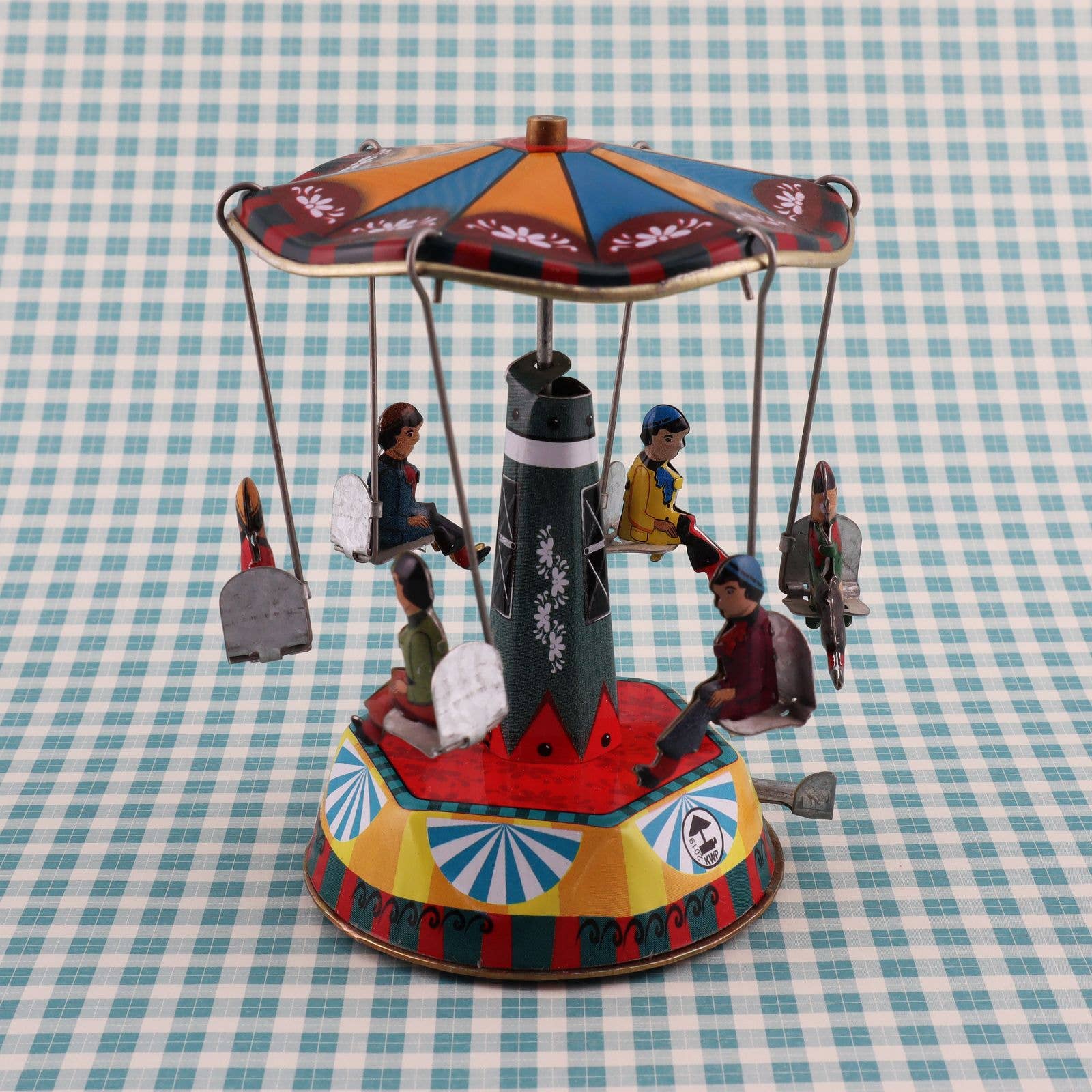 Tribal Trade GmbH - Wholesale Decorative Figurine - Tin toy carousel swing fair tin carousel 0211