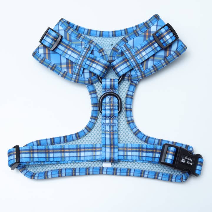 Goody Paws - Wholesale Tuig voor huisdieren - Hond - Henry verstelbare tuig in blauwe ruit1