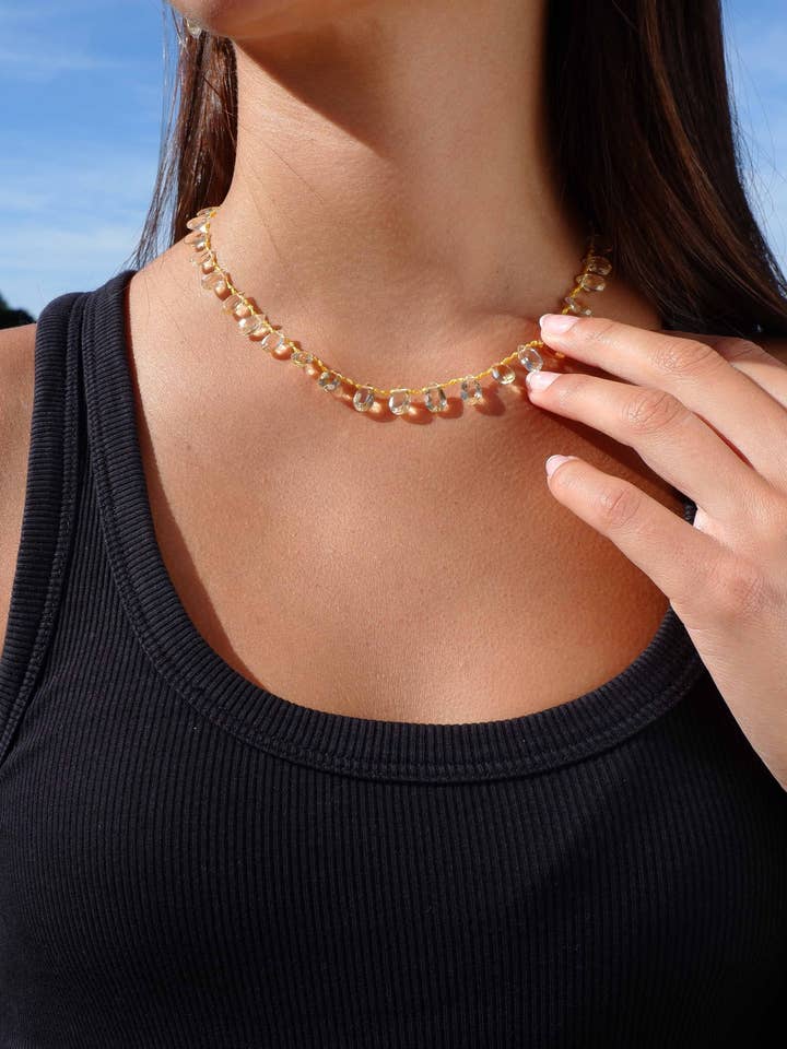 Margarita knyttet citrongul halskæde for engroshandel hos by Mariel