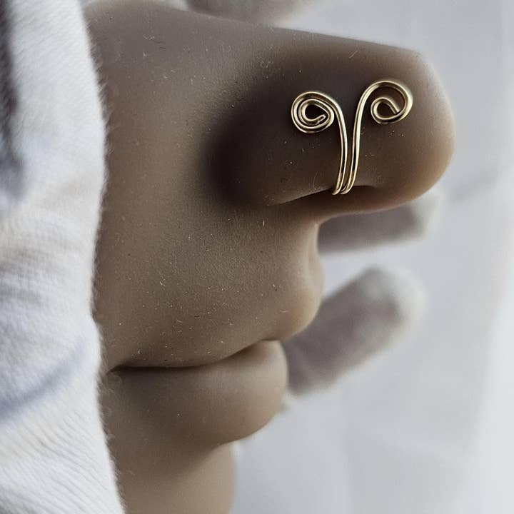 Handmade No Piercing Nose Cuff Ring -Mix Match Spiral Swirl for wholesale by Bead It Wear It Love It LLC