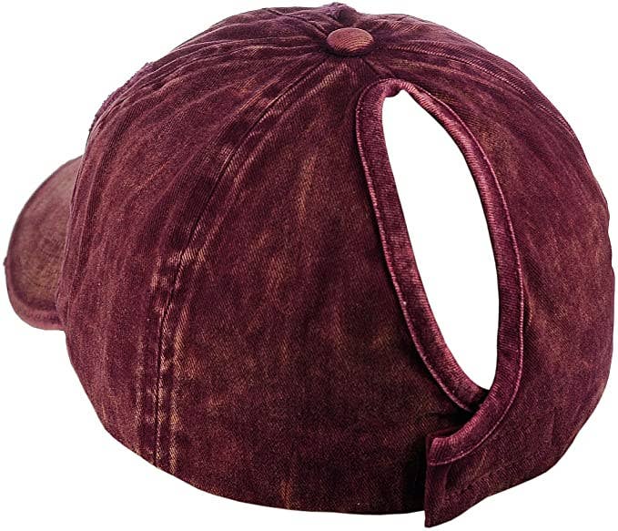 Treasure Bank - Wholesale Ponytail Cap - Women's - PONYFLO Distressed Cotton Ponytail Cap10