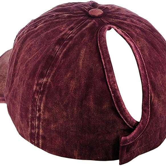 Treasure Bank - Wholesale Ponytail Cap - Women's - PONYFLO Distressed Cotton Ponytail Cap10