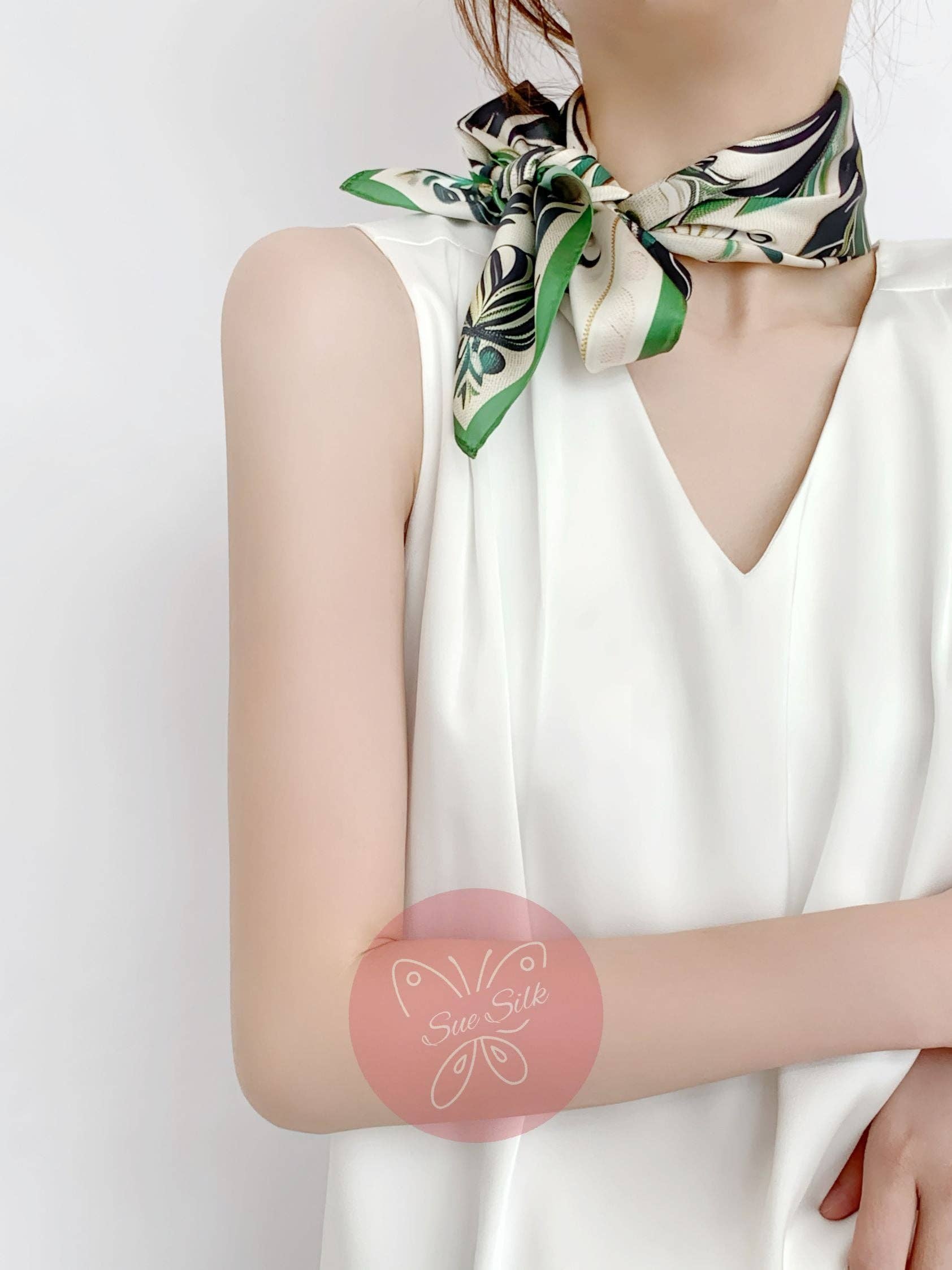 SueSilkHK - Wholesale Scarf - Women's - Paisley Style Large Fern Pattern Silk Scarf - Designer Original - Customizable Fabric and Size - Women's Scarf - Gift for Her1