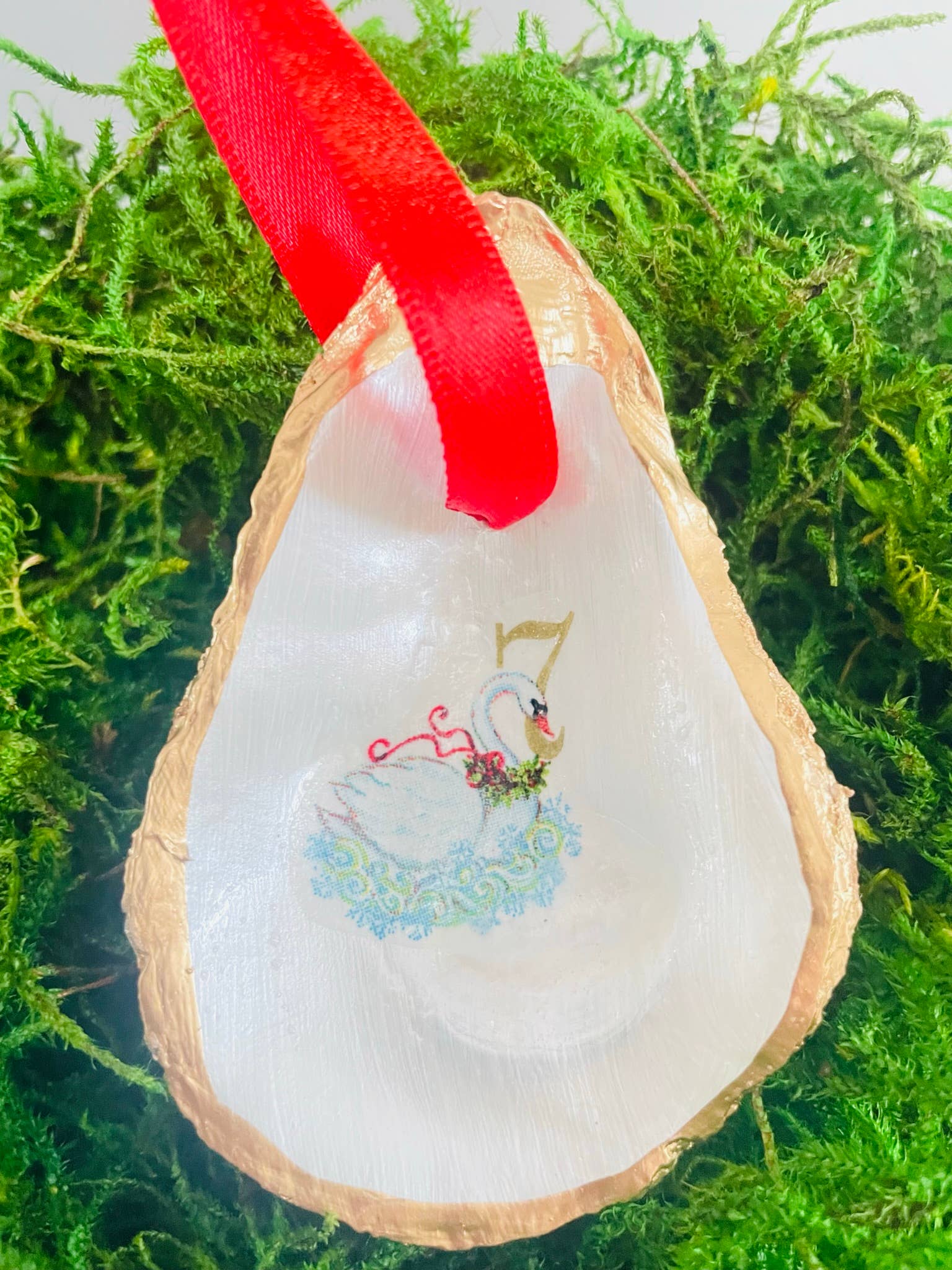 Shells by Shea - Wholesale Ornament - Oyster Shell Ornament Set,12 Days of Christmas Ornaments1