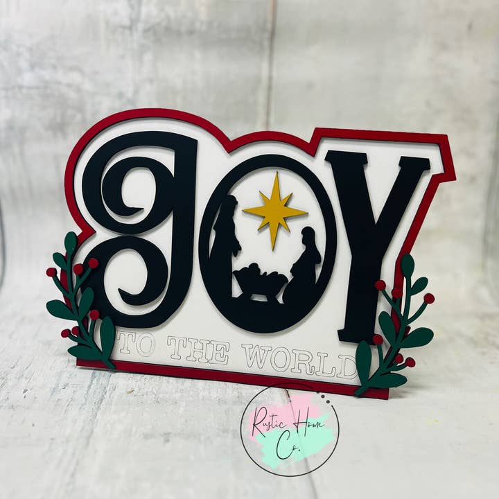 Christmas Joy Nativity craft sign diy kit for wholesale by Rustic Home Co LLC
