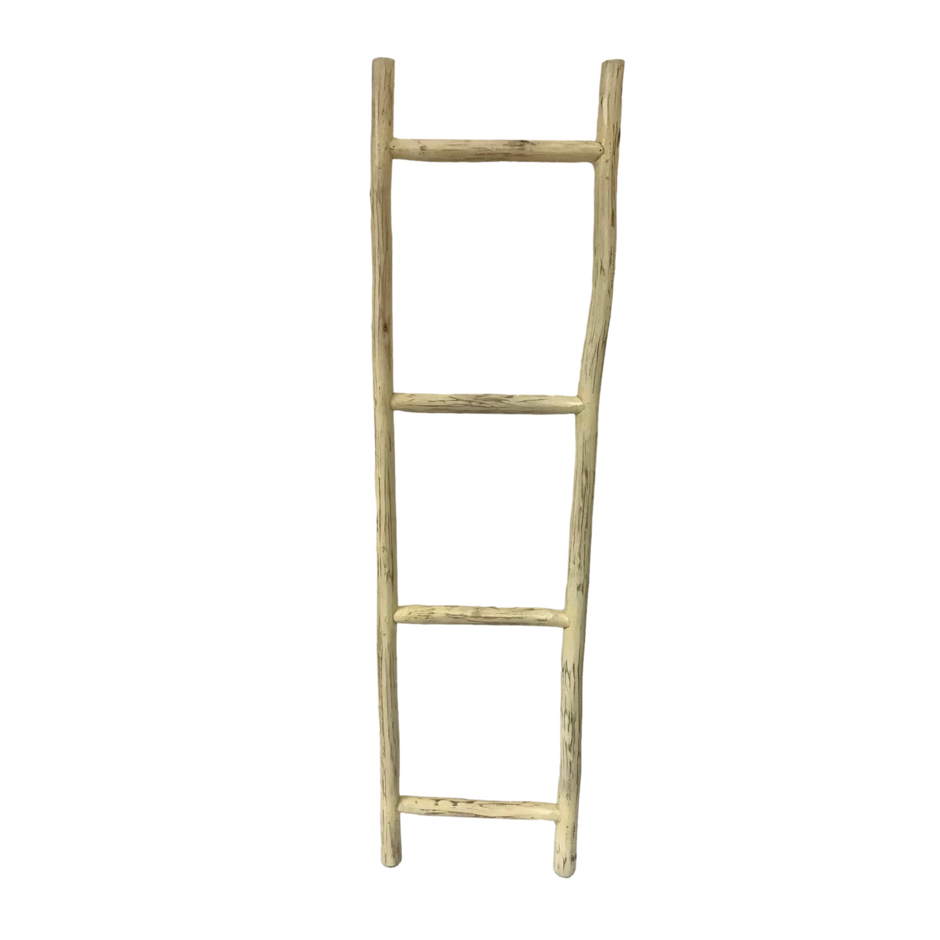 Wilco Home – Engroshandel Fritstående hylde – "Bedrock" 4-trins naturlig mango-træ tæppe- og håndklædestige6