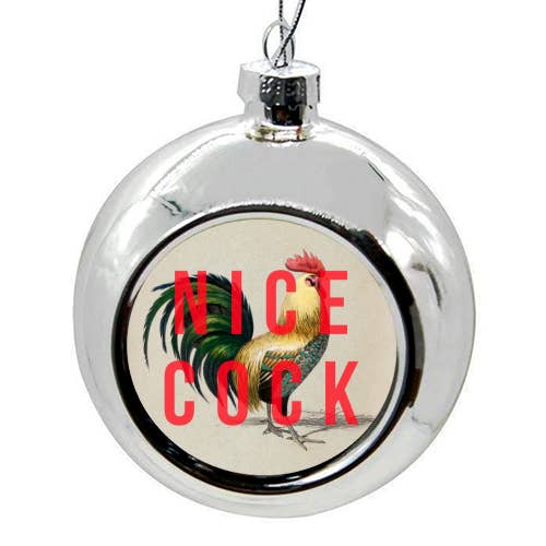 ART WOW - Wholesale Ornament - Christmas Baubles 'Nice Cock'