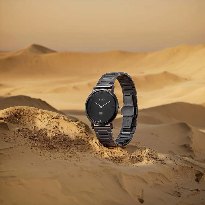 Titan Quartz Analog Black Dial Stainless Steel Strap Watch for Men for wholesale by Titan