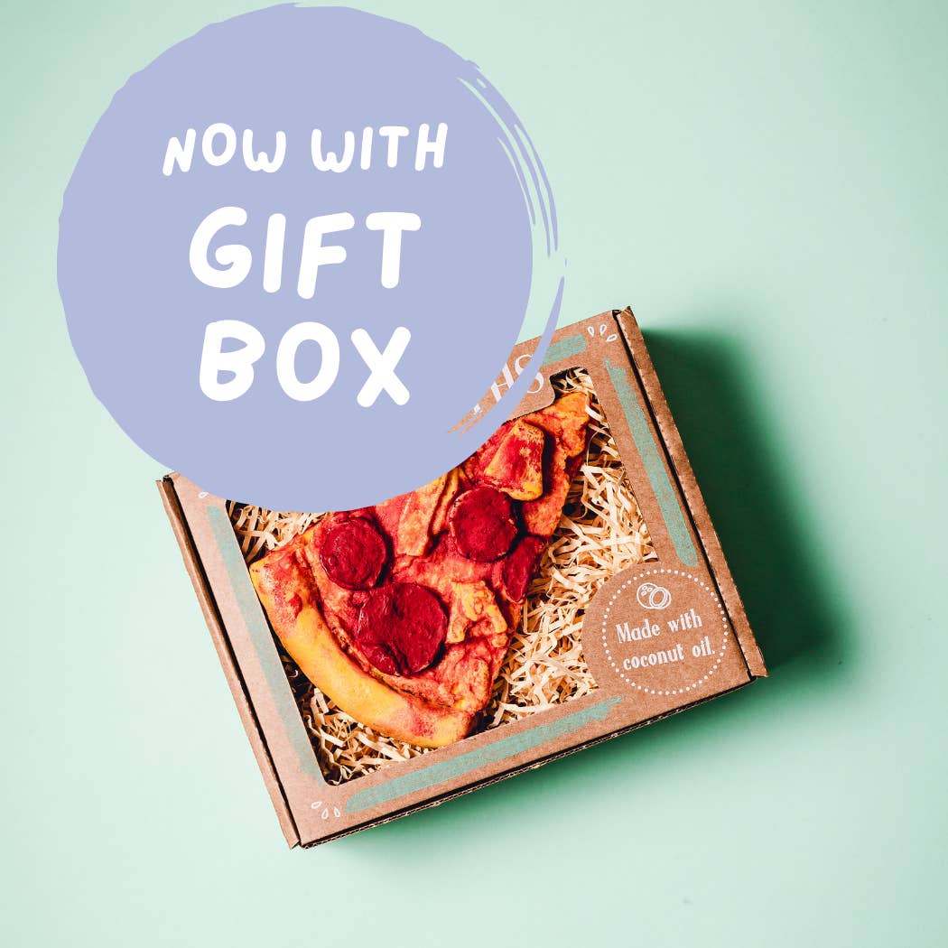 The Quirky Soaper - Wholesale Bar Soap - Pizza Slice Soap Gift Box | Hand-Made | Vegan | Eco-Friendly