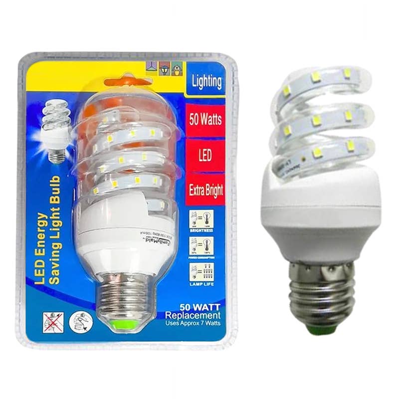 Deluxe Import Trading – wholesale Light bulb/puck – LED Spiral Lightbulb 50 Watts0