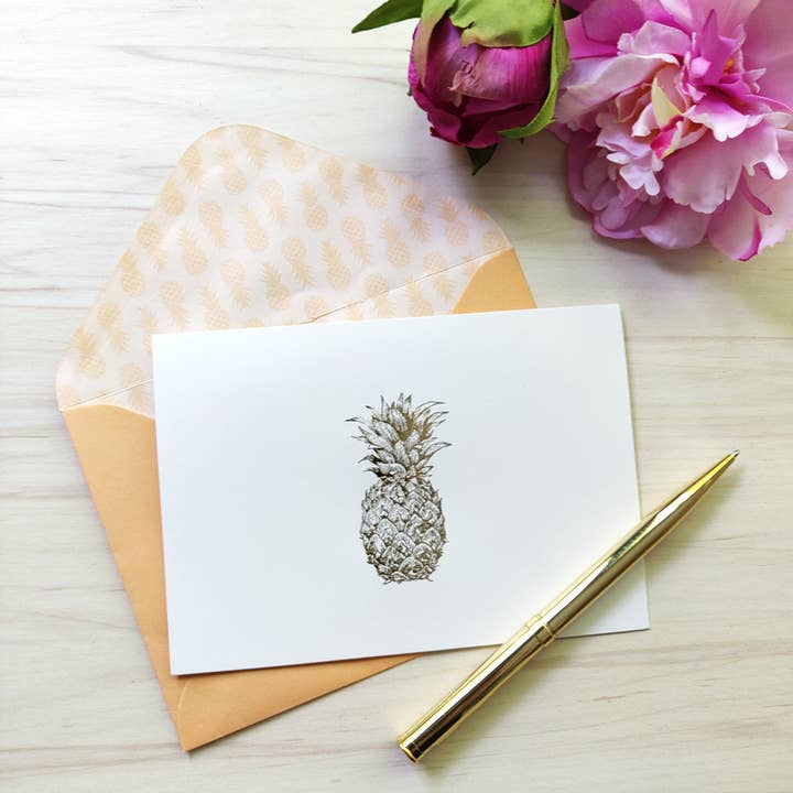 Henrietta Press Notecard Set - Piña para venta al por mayor de Robert Frederick Ltd