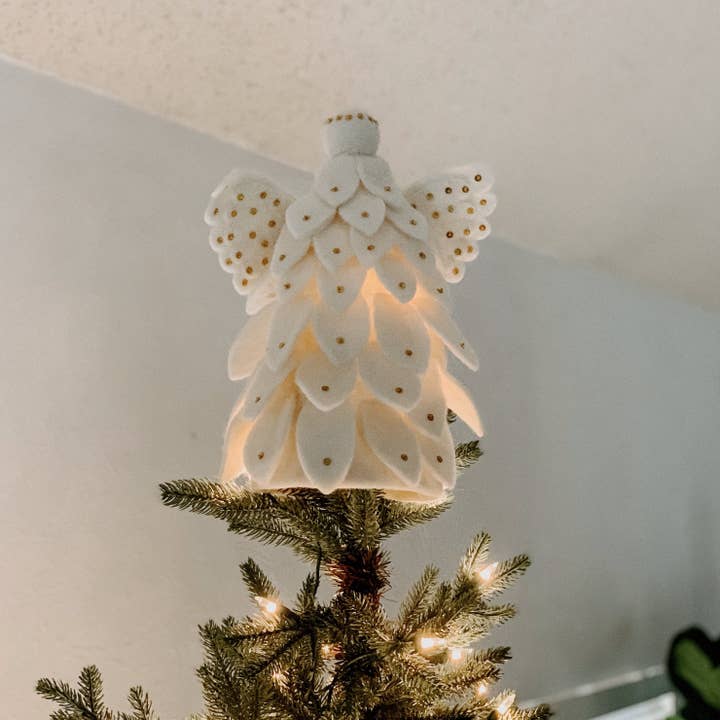 Global Goods Partners - Wholesale Tree Topper - Felt Angel Tree Topper6