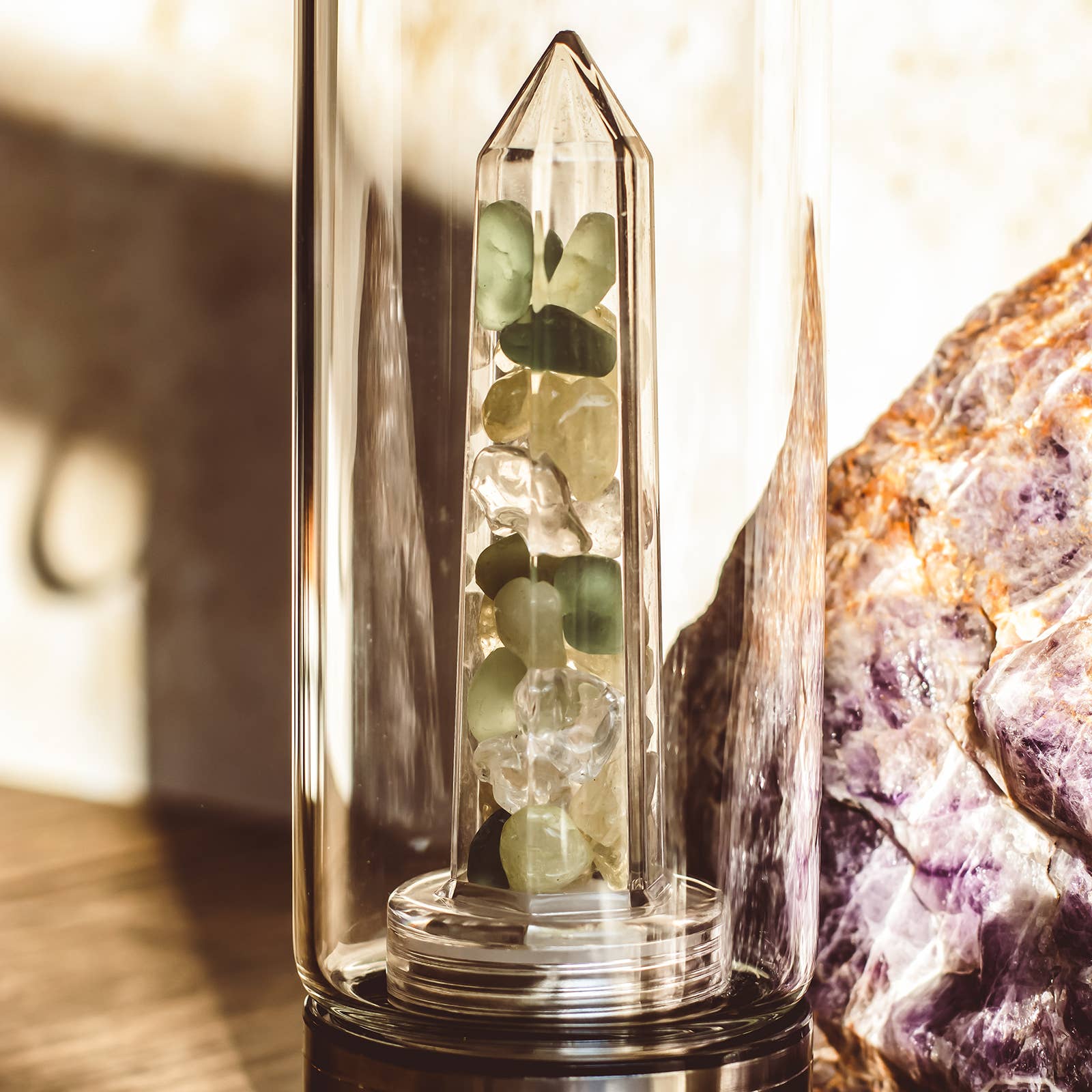 Mindful Living Co. - Wholesale Spiritual Stone/Crystal - Interchangeable Gemstone Elixir Crystal Clear Bottle Insert1