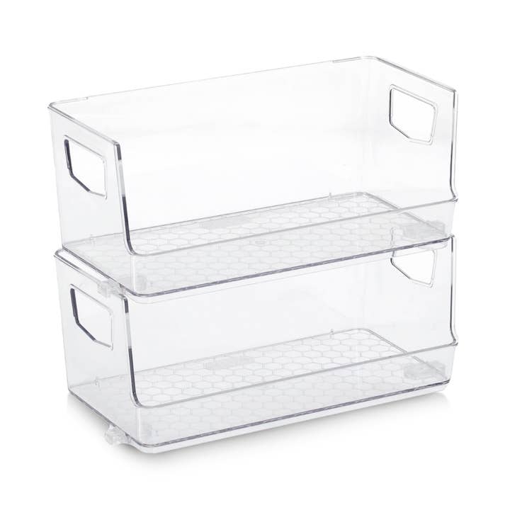 transparant Opbergboxenset, 2-delig, kunststof voor groothandel op Faire0