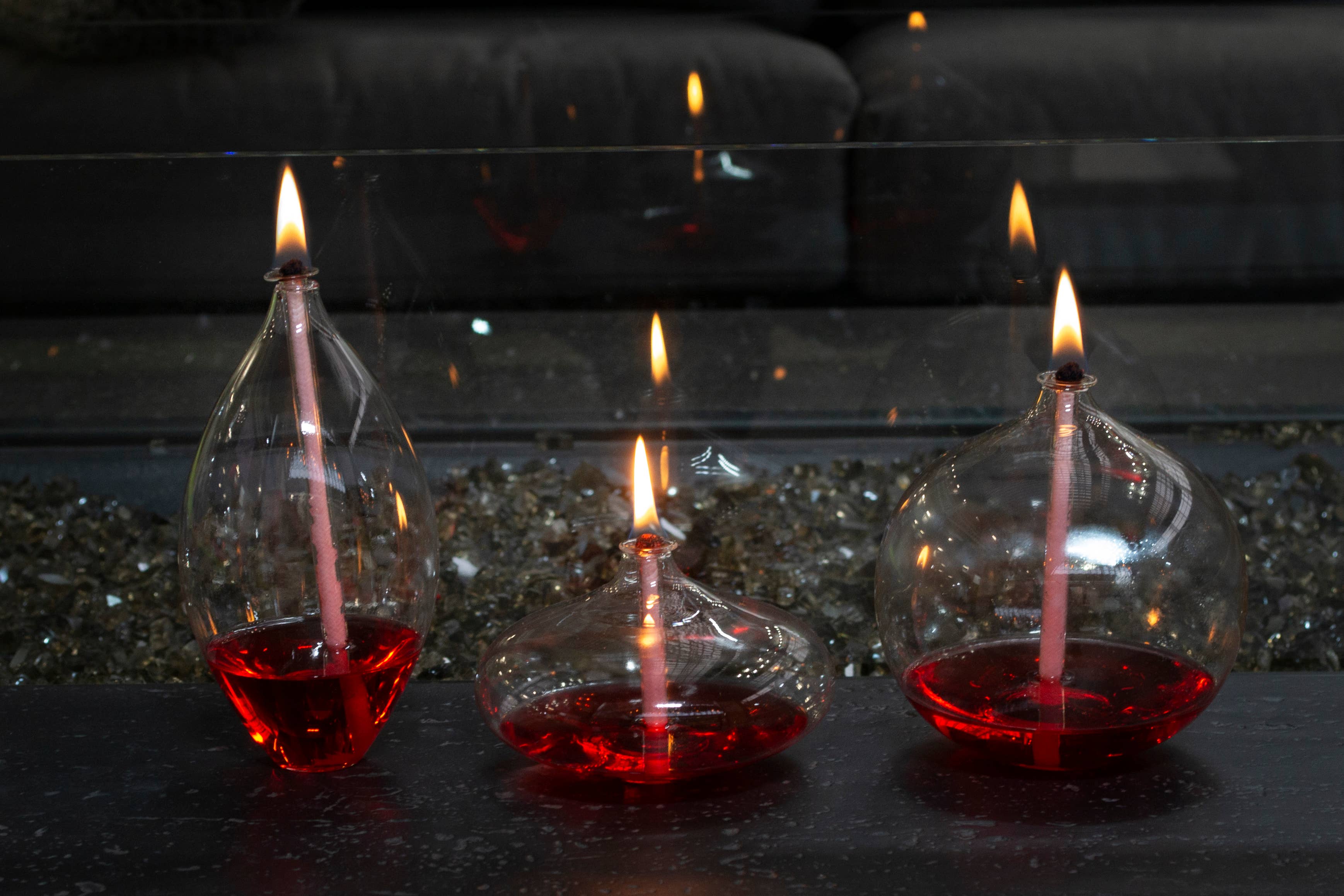 Bergs International – wholesale Novelty candle – Eden Lamp Set Transparent12