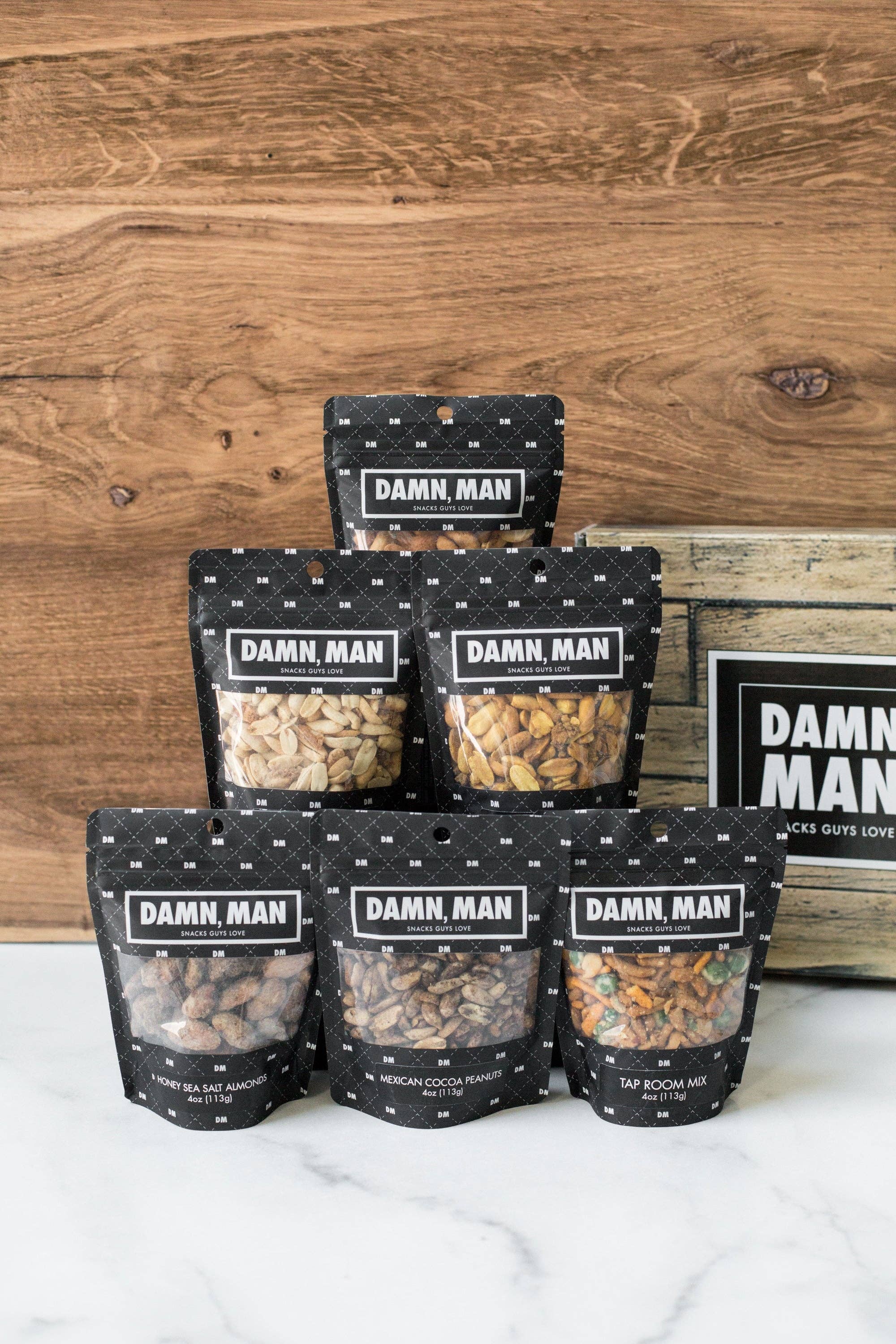Damn, Man Snacks - Venta al por mayor Frutos secos - Caja Manly Nut1